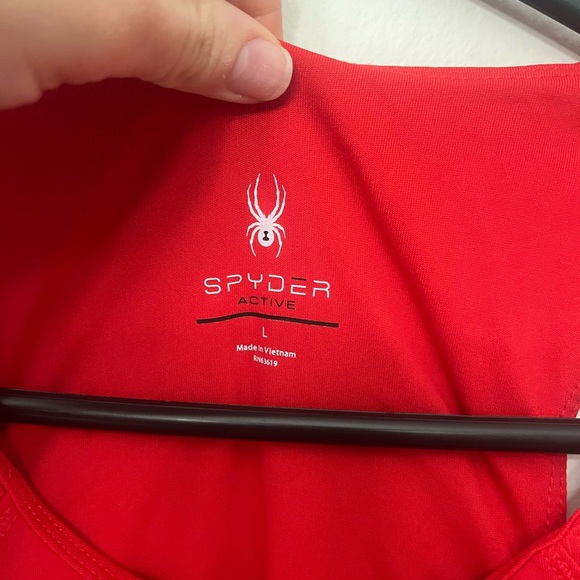 Spyder Red Performance Tank with Logo - Picture 2 of 5